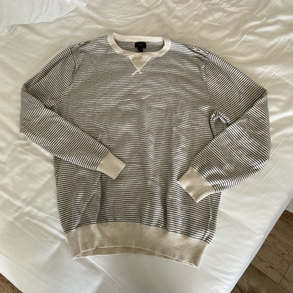 J Crew Striped Mens Sweater